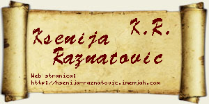 Ksenija Ražnatović vizit kartica